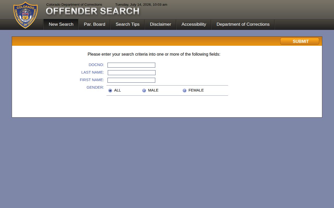 Delta County released inmates CDOC offender search